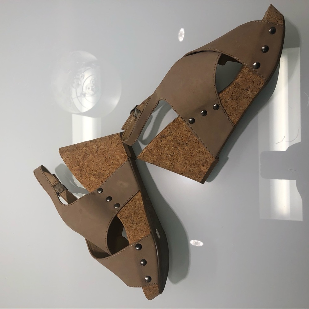 LUCKY BRAND Cork Suede Wedge Sandals - Picture 7 of 14